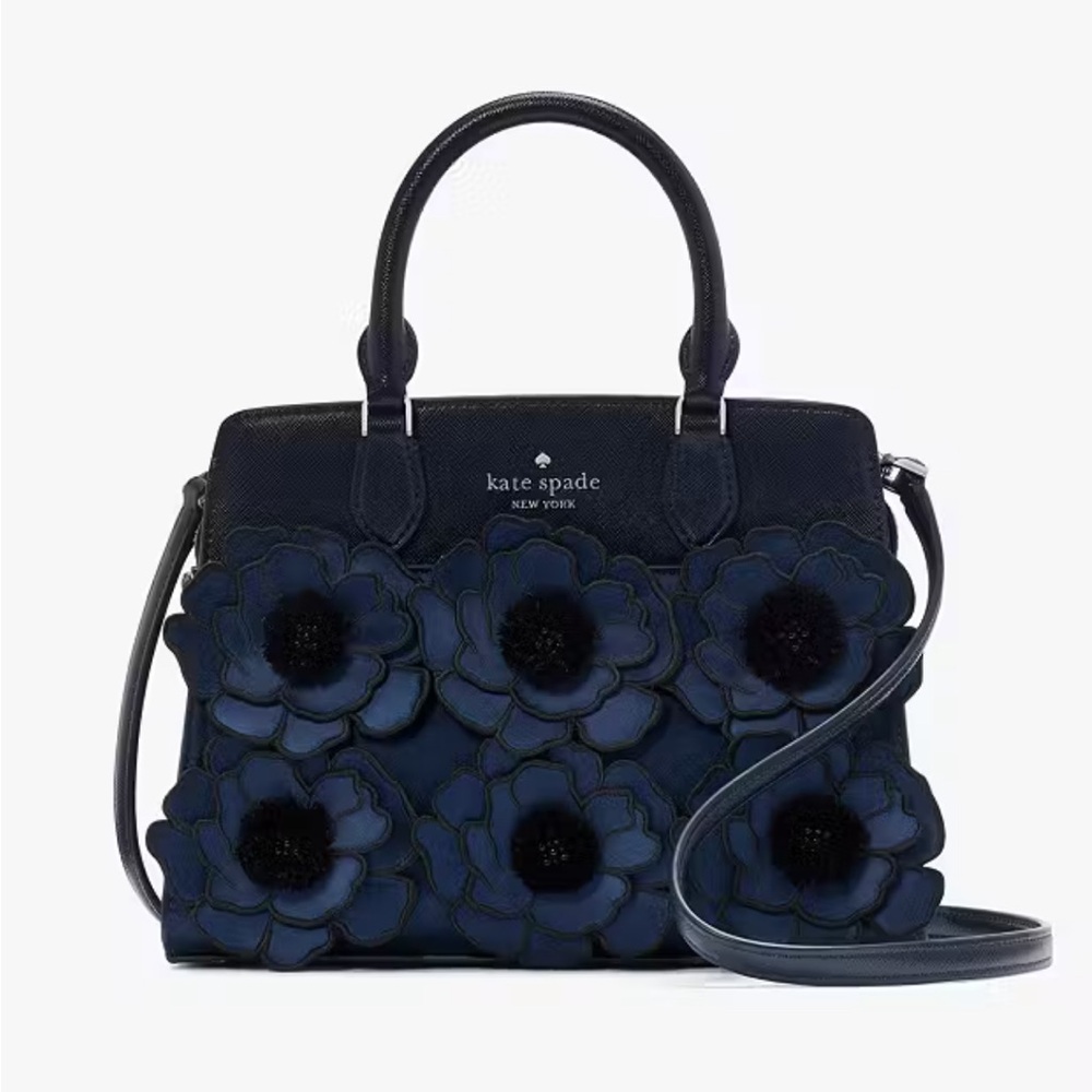 Kate Spade Madison Embroidered Floral Small Satchel # KI937